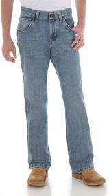 img 1 attached to Retro Relaxed Fit Boot Cut Jean for Wrangler Boys