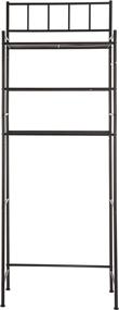 img 2 attached to 🚽 Finnhomy Bathroom Space Saver Over The Toilet Rack Corner Stand Storage Organizer Cabinet Shelf with ORB Finish - 23.5"W x 10.5"D x 64.5"H