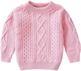 img 4 attached to Sleeve Chunky Toddler Boys' Pullover Sweater - Clothing and Sweaters