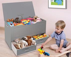 img 3 attached to 📦 2 Basket Drawer Toy and Storage Box with Adjustable Height