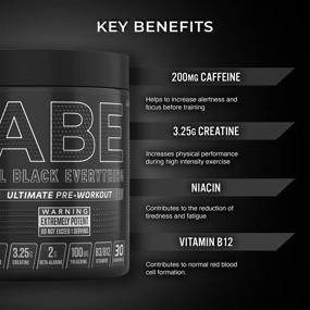 img 1 attached to 💪 Optimize Physical Performance with ABE Pre Workout Energy - Citrulline, Creatine, Beta Alanine, Caffeine Vitamin B Complex (Bubblegum Crush, 315g)