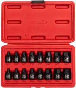 img 4 attached to 🛠️ Sunex 3646, Low Profile 3/8 Inch Drive Impact Hex Driver Set, 16-Piece, SAE/Metric, 1/4 Inch - 3/4 Inch, 6mm - 19mm, Cr-Mo Steel, Dual Size Markings, Heavy Duty Storage Case, Meets ANSI Standards, High SEO