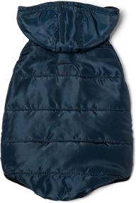 img 3 attached to 🐶 Ellie Dog Wear Navy Blue Dog Puffer Vest with Bronze Accent - Sizes XS to XL - Removable Hoodie - Water Resistant - Warm Winter Dog Vest with Pockets - Dog Vest Blue Collection - Improved SEO