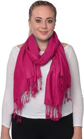 img 2 attached to 🧣 Pashmina Shawls and Wraps: Elegant and Stylish Scarfs for Women - Perfect for Parties, Weddings, and Fashionable Outfits!