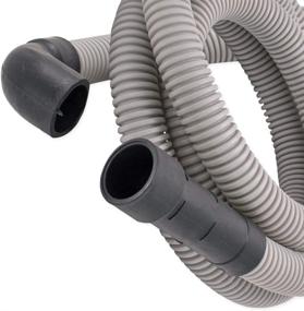 img 3 attached to Universal-Fit Gray Dishwasher Discharge Hose - Eastman 91218, 8 Ft Length, Corrugated Design