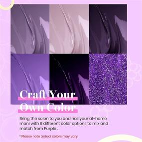 img 2 attached to Beetles 6 Colors Gel Nail Polish Kit: Purple Glitter Soak Off LED Gel Set for Nail Art Manicure - Perfect Gifts for Women and Girlfriends