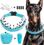 🐶 set of 3 dog training tools - prong collar, choke collar, pinch collar | adjustable up to 25.5in | no-pull dog collar - petaowu logo