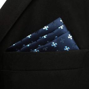 img 3 attached to Floral Pocket Square Handkerchief Handmade