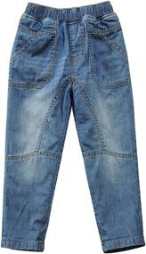 img 4 attached to 👖 Cotton Denim Jeans Pants for Toddler Boys' Clothing at Jeans