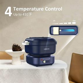 img 1 attached to 🍲 GREECHO Electric Hot Pot: 1.5 Qt Mini with Steamer, 4 Temperature Control Noodle Cooker – Perfect for College Dorm, Travel Cooking and More!