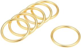 img 3 attached to 🔗 uxcell O Ring Buckle Gold Tone 6pcs - 30mm ID, 3mm Thickness Zinc Alloy O-Rings for Hardware Bags, Belts, Craft & DIY Accessories