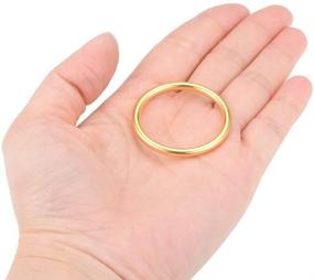 img 1 attached to 🔗 uxcell O Ring Buckle Gold Tone 6pcs - 30mm ID, 3mm Thickness Zinc Alloy O-Rings for Hardware Bags, Belts, Craft & DIY Accessories