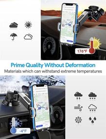 img 1 attached to Convenient and Versatile Car Phone Holder Mount - Securely Holds Your iPhone 13, Galaxy S20, and More on Dashboard or Windshield