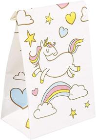 img 1 attached to Vibrant Rainbow Unicorn Party Favor Bags: Ideal for Kids Birthday Party - 36 Pack (5 x 8.5 x 3 In)