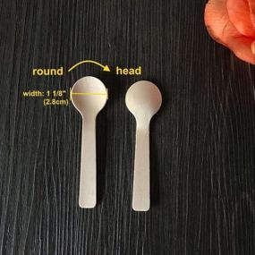 img 2 attached to 🥄 Gmark 4" Mini Wooden Spoons 100 ct: Biodegradable Birchwood"