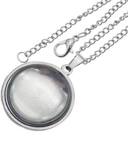 img 3 attached to 📿 Premium Stainless Steel Bezel Tray Pendant with Glass Cabochons and Chain | Resin Photo Jewelry Necklace Making Kit - Round 30x30mm (10 Sets)