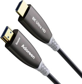 img 4 attached to 🔌 Adoreen 8K Fiber Optic HDMI Cable 35ft - Dynamic HDR, 48Gbps, 4K@120Hz, ARC, for PS5/PS4, Xbox & Ultra HD TV