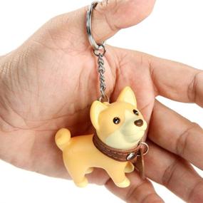 img 1 attached to Buy 2 Pcs Dog Keychain Charms - Shiba Inu Key Ring & Husky Keychains, Ideal Car Key Chain for Kids and Adults. Perfect for Birthday Party Centerpiece Decorations or Baby Shower Party Favors at Kids Birthday Party!