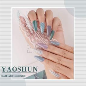 img 1 attached to 💅 YaoShun UV Gel Nail Polish Kit - Gray and Green Series Gel Polish for Stunning Nail Art: Gift Box Included!