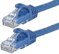 🔌 монопрайс flexboot кат6 эзернет-кабель - rj45, страндированный, 550мгц, utp, чистая медная жила, 24awg, 0.5фт, синий - высокопроизводительный сетевой интернет-кабель логотип