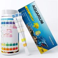 🐠 aqualuna 6-in-1 aquarium test strips for freshwater and saltwater - fish tank test kit to monitor ph, nitrate, nitrite, general hardness, free chlorine, and carbonate - 100 count логотип