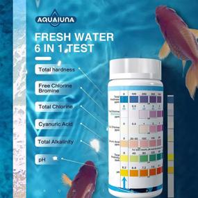 img 3 attached to 🐠 AQUALUNA 6-in-1 Aquarium Test Strips for Freshwater and Saltwater - Fish Tank Test Kit to Monitor pH, Nitrate, Nitrite, General Hardness, Free Chlorine, and Carbonate - 100 Count