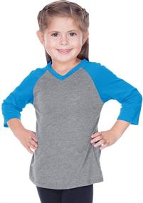 img 1 attached to 👕 Kavio Little Jersey Contrast Raglan Girls' Clothing: Stylish and Comfortable Apparel for Young Trendsetters