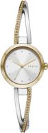 ⌚ stylish and sophisticated: dkny women's crosswalk stainless steel jewelry dress quartz watch logo