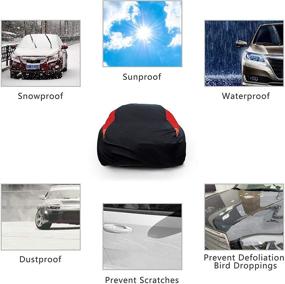 img 2 attached to 🚗 MORNYRAY Full Car Cover: Waterproof, Windproof, Snowproof, UV Protection – Universal Fit for Sedans (194-206 inch Length)