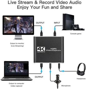 img 2 attached to 🎥 Fking 4K Audio Video Capture Card: Full HD 1080P HDMI USB 3.0 Video Grabber for Game Recording & Live Streaming Broadcasts