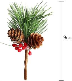 img 3 attached to Enhance Your Holiday Decorations with Htmeing's Small Artificial Pine Picks (10 pcs)