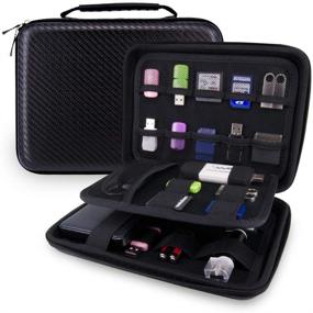 img 4 attached to 📱 Wolven USB Flash Drive Case Bag: Portable, Waterproof, and Shockproof Digital Storage Organizer (Classic Edition)