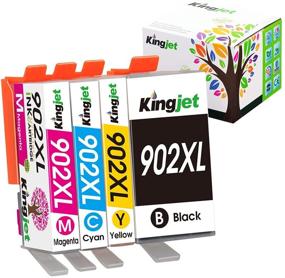 img 4 attached to Kingjet Compatible Ink Cartridge Replacement: HP 902 902XL, 4 Pack with Upgraded Chip for OfficeJet Pro 6978 6968 6975 6960 OfficeJet 6951 6954 6956 6958 6962 6950 All-in-One Printer