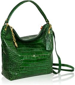 img 4 attached to Marino Orlandi Designer Alligator Crossbody