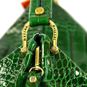 img 1 attached to Marino Orlandi Designer Alligator Crossbody