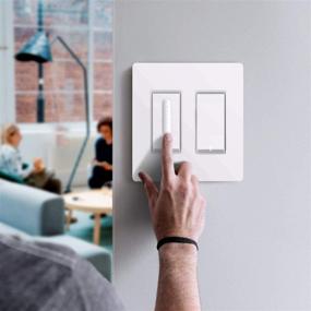 img 3 attached to 🔌 Treatlife Screwless Decorator Wall Plates - Standard Size 2-Gang/3-Gang Light Switch Plate and Outlet Covers, White (5 Pack: 2-Gang Wall Plates 3 Pack &amp; 3-Gang Wall Plates 2 Pack)