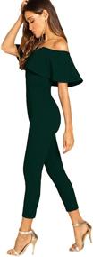 img 2 attached to 👗 Verdusa Elegant Off-Shoulder Jumpsuit: Women's Clothing