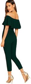 img 3 attached to 👗 Verdusa Elegant Off-Shoulder Jumpsuit: Women's Clothing