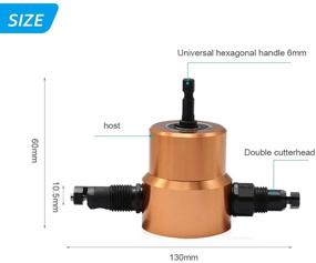 img 2 attached to 🛠️ Degree Rotating Nibbler Attachment Double: Enhance Precision and Versatility in Metal Cutting