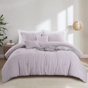 img 3 attached to 💜 HOMBYS Queen Comforter Set, 5 Piece Ultra Soft Bedding Comforters & Sets, Cationic Dyeing, Purplish Red Queen Comforter Set with Pillow Shams & Decorative Pillows - Improved SEO