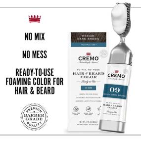 img 2 attached to Cremo Medium Dark Brown Hair and Beard Color – No Mix, No Mess Solution, 2.7 fl oz