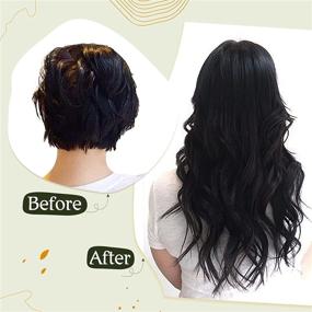 img 2 attached to 💇 VeSunny Ленточные накладные волосы черного цвета: 12 дюймов 40 г 20 шт прямые реми волосы человека - кожный намет, натуральные, накладные волосы на ленте черного цвета