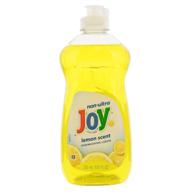 🍋 joy 81209 liquid dish soap, lemon scent, 12.6oz - cut grease and freshen dishes with a refreshing lemon fragrance - single bottle logo