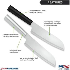 img 2 attached to 🔪 Rada Cutlery Cook's Knife - USA Made, Stainless Steel Blade, Black Steel Resin Handle, 10-7/8 Inches