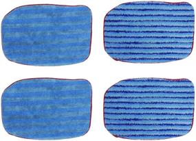 img 3 attached to Microfiber Steam Mop Pad Refills for McCulloch MC1375, MC1385 Steam Cleaners and Poulan Pro Steam 🧽 Cleaner PP270, PP330, PP350 - Perfect for Flintar A1375-100/101 (Includes 2 Soft Pads and 2 Scrubbing Pads)