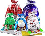 🎁 assorted christmas drawstring gift bags - 18pcs christmas wrapping bags for goodies, candy, and party favors - ideal for birthdays and christmas celebrations logo