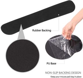 img 1 attached to 🌌 HAOCOO Keyboard Wrist Rest and Ergonomic Mouse Pad Wrist Support Set with Non-Slip Backing, Memory Foam-Filled, Easy-Typing, and Pain Relief - Ideal for Gaming, Office, Computer, Laptop (Galaxy Design)"