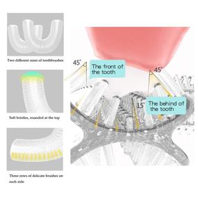 img 2 attached to 🦷 Детская электрическая зубная щетка Zoommate с интеллектуальным таймером, каркасной формы головкой, 3 режимами и беспроводным аккумулятором для зарядки (2-6 лет)