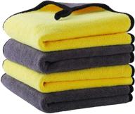 🧽 super absorbent multipurpose microfiber cleaning cloths – 4 pack, 16x16 inches – ideal for house, kitchen, car – reusable cleaning towels by chars logo