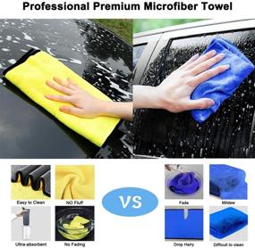 img 3 attached to 🧽 Super Absorbent Multipurpose Microfiber Cleaning Cloths – 4 Pack, 16x16 inches – Ideal for House, Kitchen, Car – Reusable Cleaning Towels by CHARS